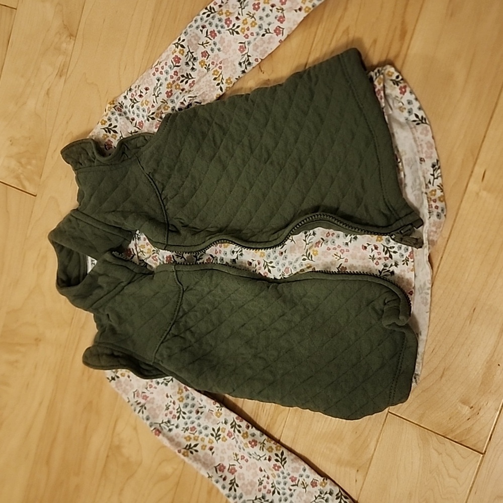 Long sleeve shirt and vest 2T